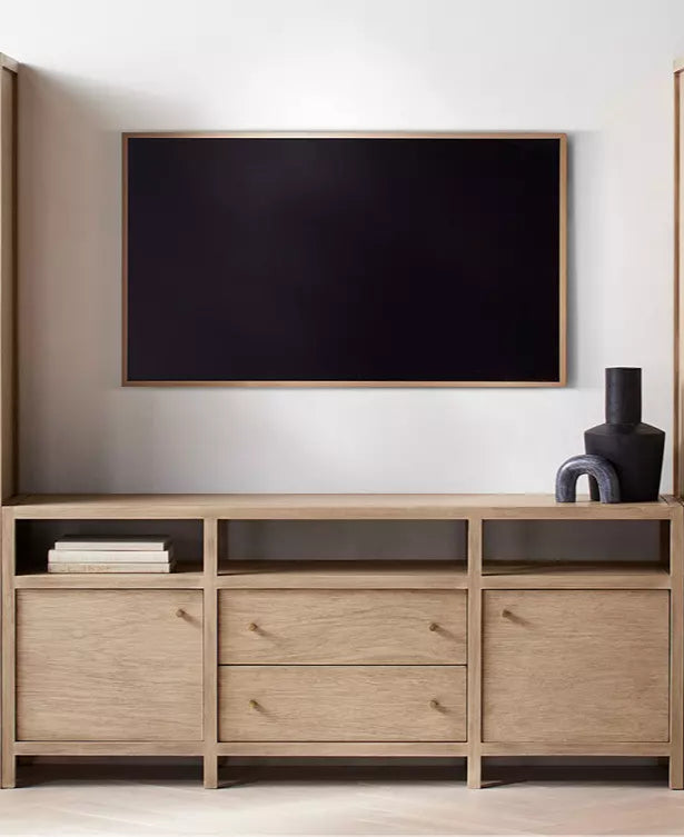 Wooden TV Wall Cabinet with Smooth Wooden Finish for Modern Interior Styling