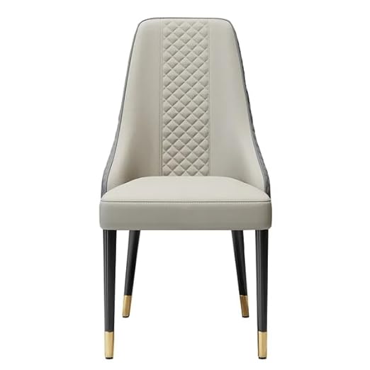 Modern Dining Chair for Home – Premium Leatherette Upholstery with Stainless Steel Legs for Perfect for Dining Room