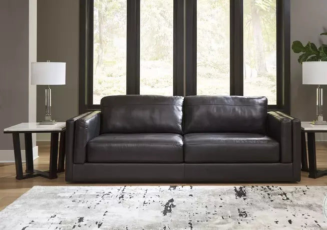 2 Seater Pu leatherette Sofa For Home Furniture, Modern and Durable Design For Living Room and Office- Black