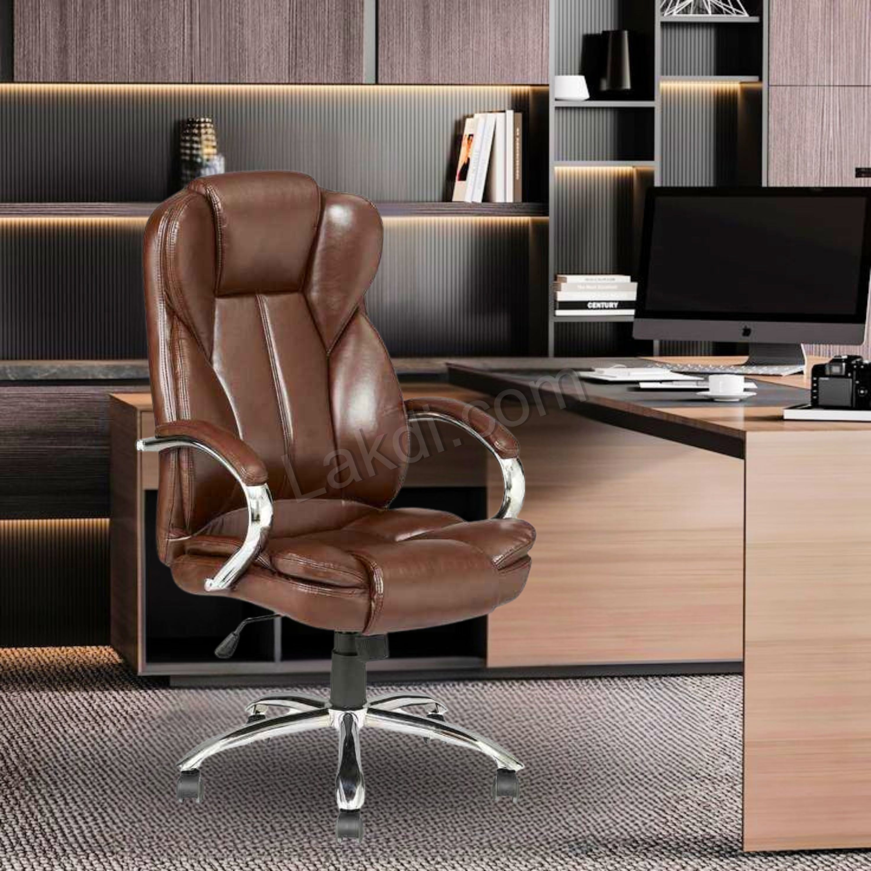 High Back Director Chair with Chrome Base