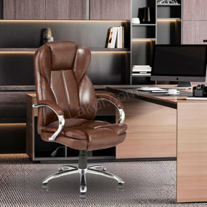 High Back Director Chair with Chrome Base