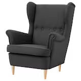 Lounge Chair For Living Room ,Comfortable Seating Luxury Chair, Upholstery Polyester and Teak Wood Legs With wooden Polish -Grey