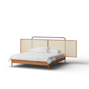 Poster Bed Solid Wood Handwoven headboard—modern, Premium Design for Home Furniture