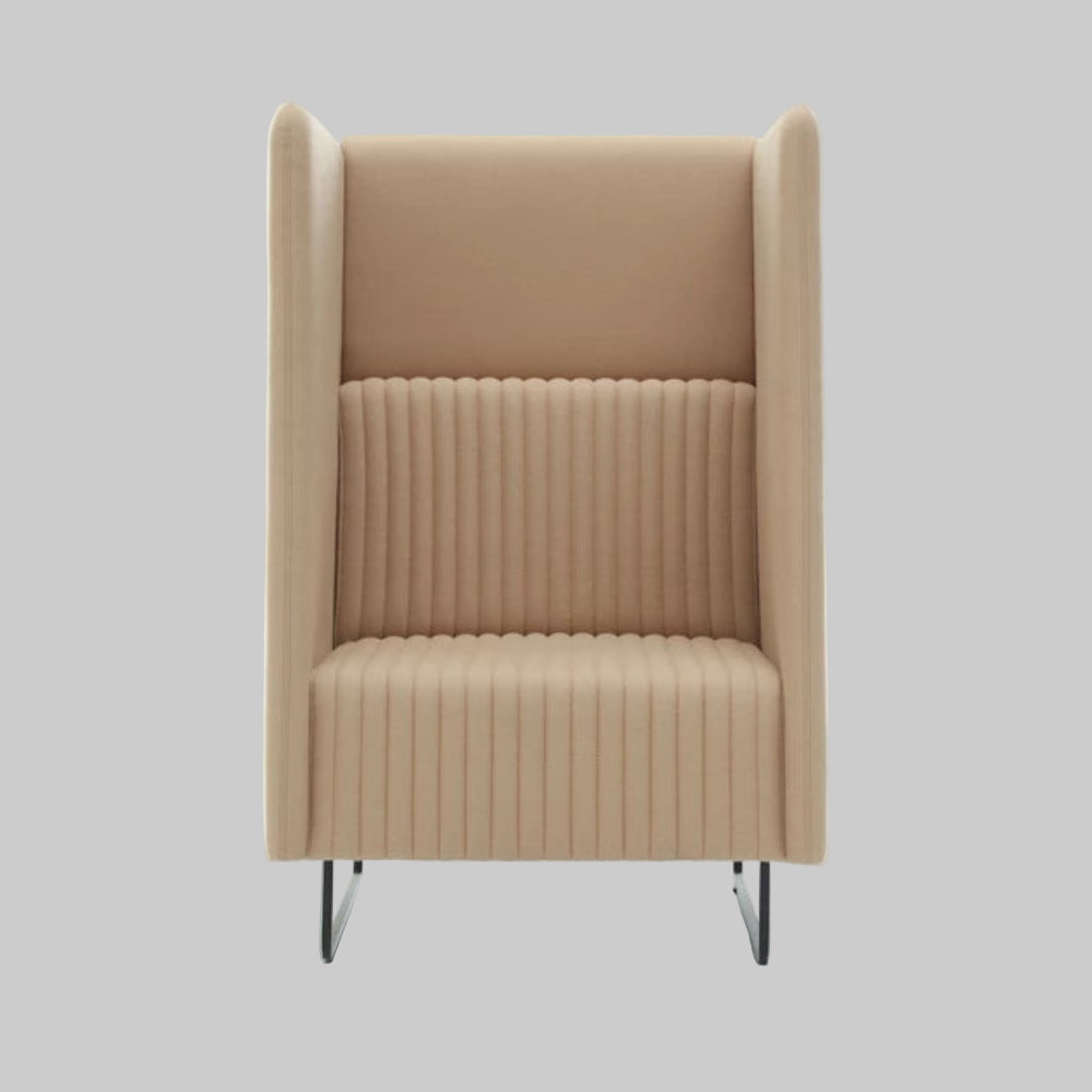 1 Seater Office Sofa for Office Zone and Elegant Sofa with High Back for Designated Office Areas.