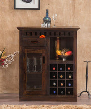 Wooden Bar Storage Cabinet Organizer and Modern Homes with Sturdy Build