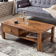 Center Table with Designer Wooden Legs and Polished Surface, Perfect for Premium Modern Home Decor
