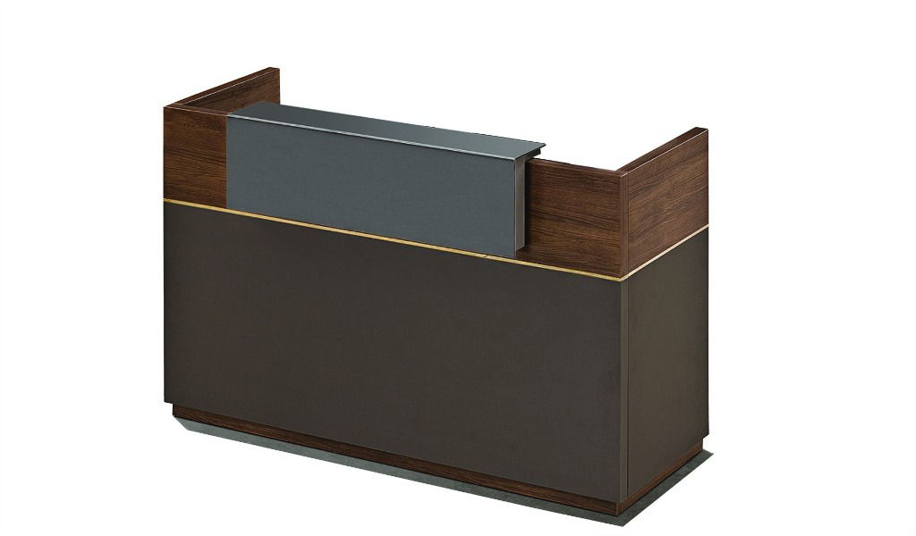 Reception Table C shaped high front panel with MDF wood and laminate f