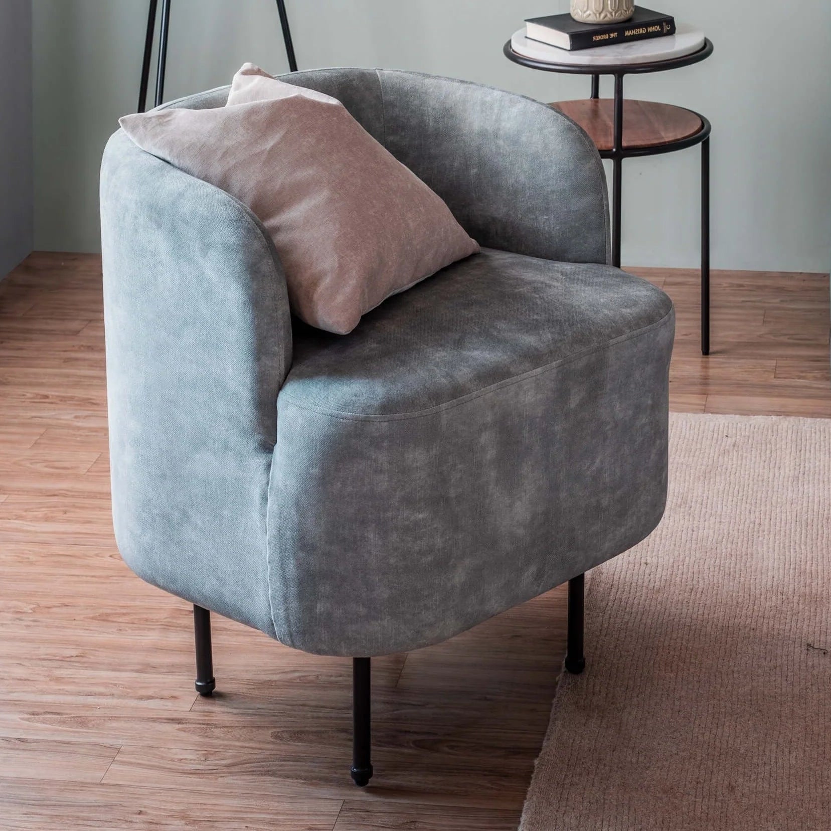 বাসার আসবাবের জন্য লাউঞ্জ চেয়ার আধুনিক ও টেকসই ডিজাইনের আর্মচেয়ার আপহোলস্ট্রি, লিভিং রুম এবং অফিসের জন্য আরামদায়ক আসন - সবুজ