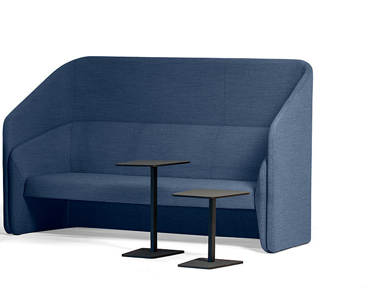 3 Seater Office Sofa For Office Environment and High-Back Privacy &amp; Comfort with Suede Upholstery.