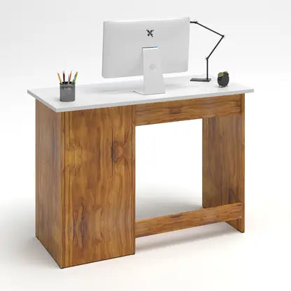 Computer Table with Spacious Worktop, Storage Shelves, and Modern Design for Home and Office Use