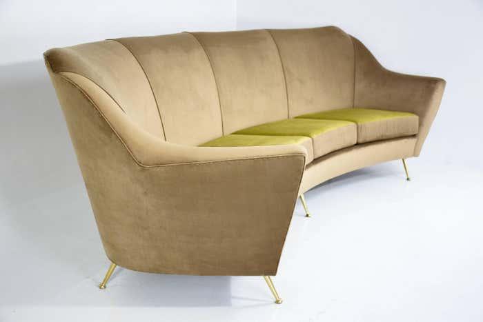 4-Seater Sofa For Home and furniture in Marandi Wood Frame, Upholstery Velvet for Living Room – Modern and Durable Design -Brown