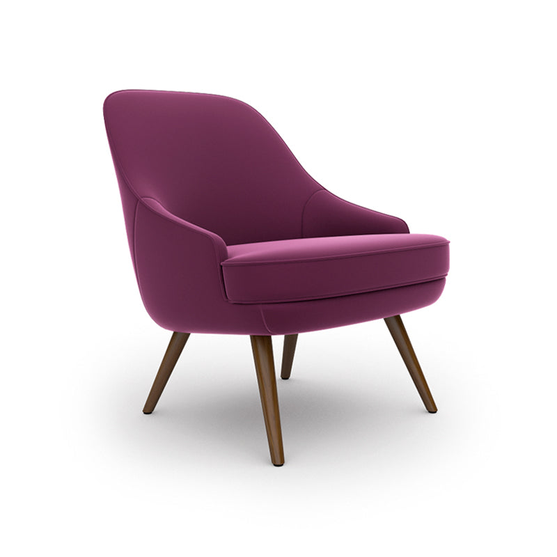 Lounge Chair For Home Furniture Modern & Durable Design Accent Armchair Upholstery Velvet Comfortable Seating for Living Room & Offices - Purple