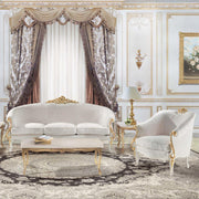 3-Seater Sofa For Home Hand Crafted Furniture Upholstery Elegant Fabric Best Quality Fabric and Premium Quality Wood and luxury and Royal