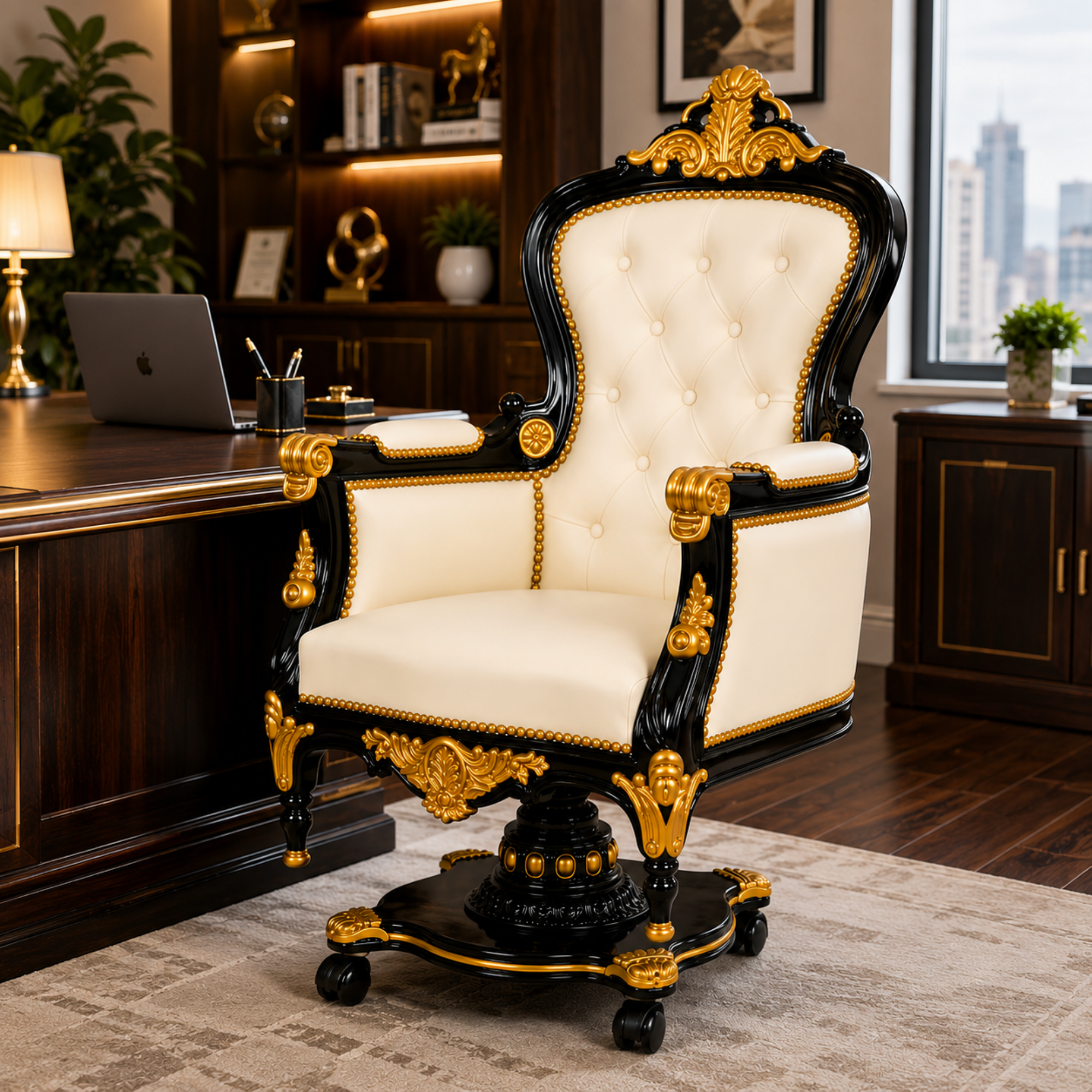 Beige Director Chair Lifestyle