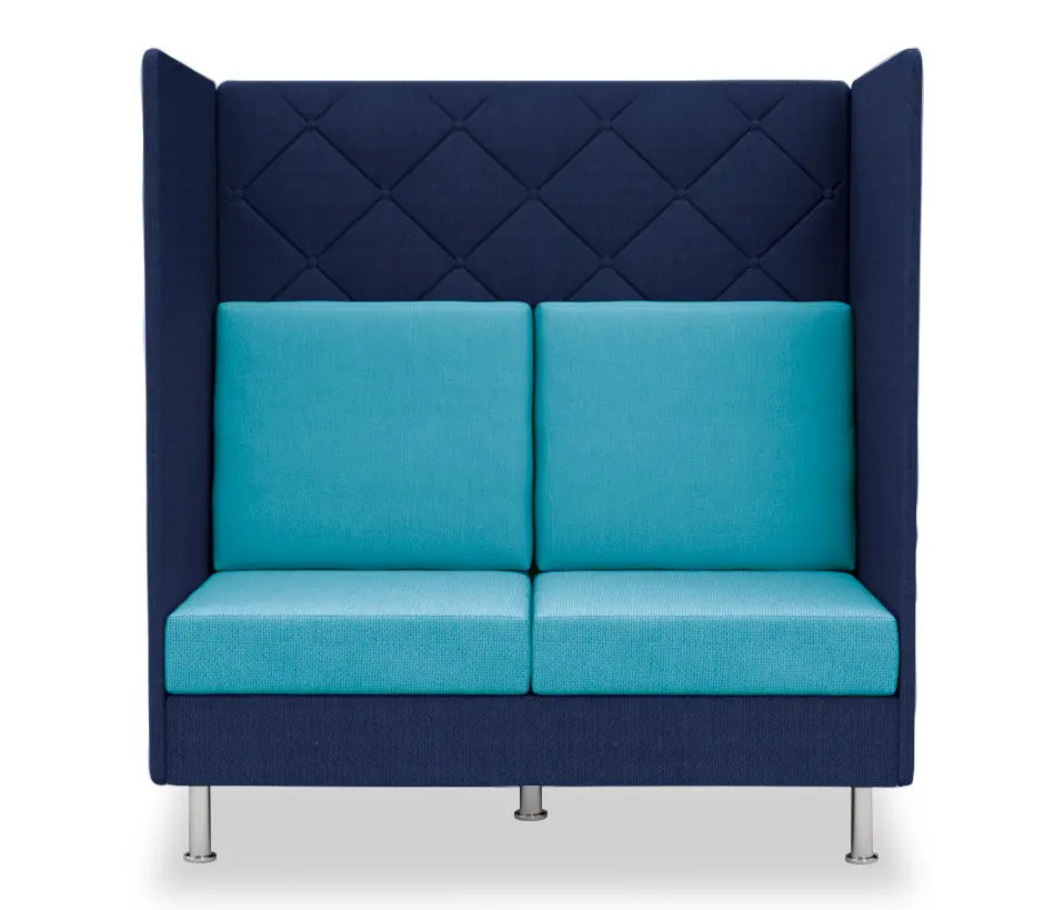 2 Seater Office Sofa for Office Zone and Elegant Sofa with High Back for Enhanced Privacy and Elevated Comfort.