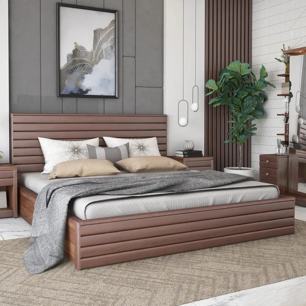 Luxury King Size Upholstered Bed Made in wooden with Hydraulic Lift-Up Storage – Stylish & Functional Royal Design