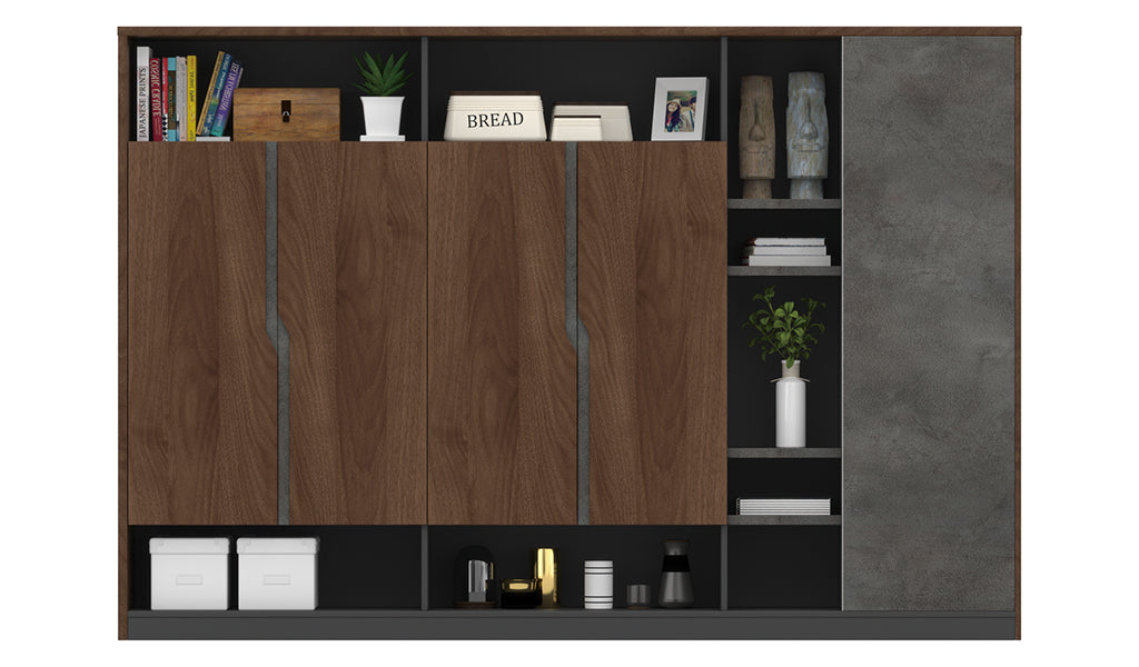 Wooden Office Storage Cabinet with Locking System & Stylish Finish for Corporate