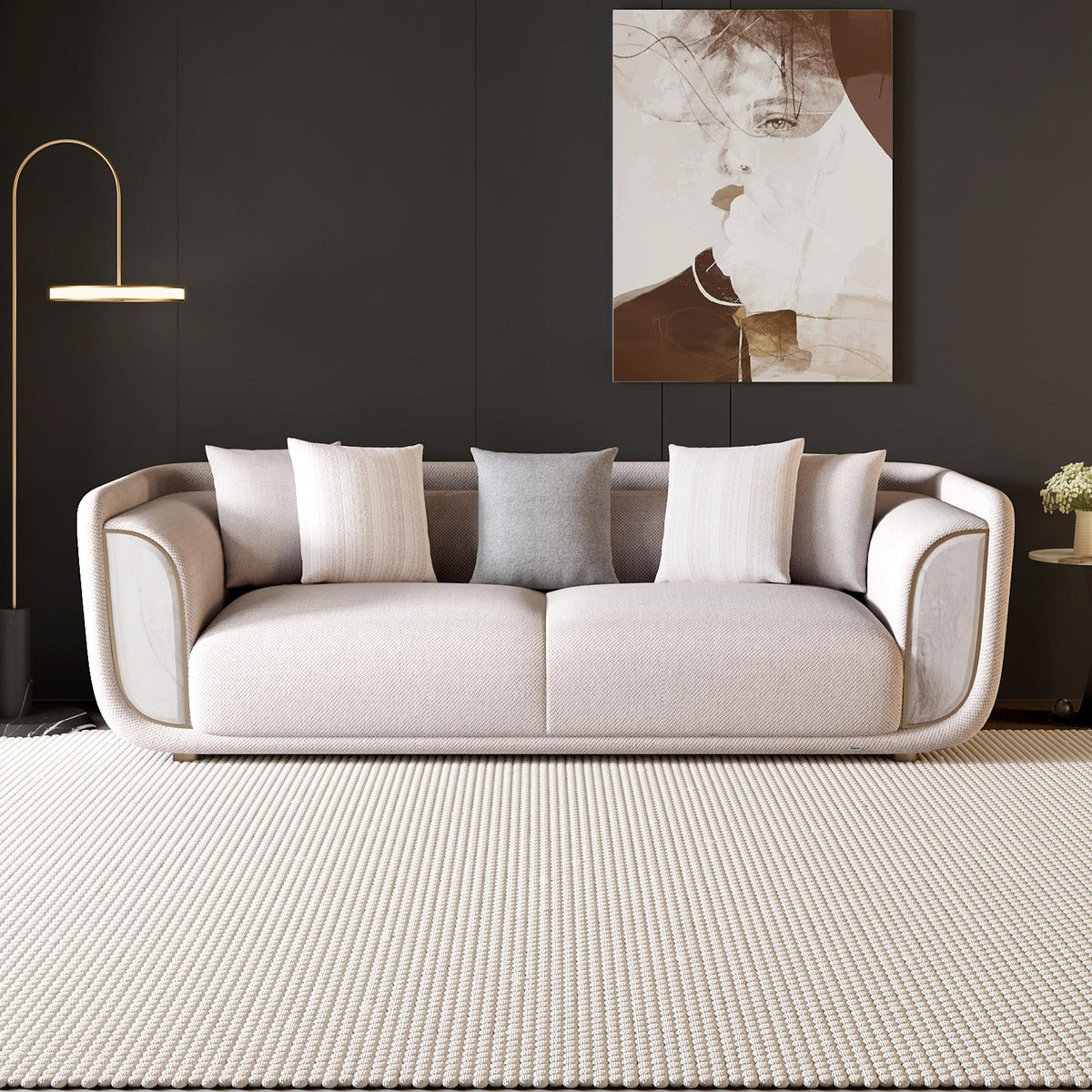 घर के फर्नीचर के लिए 3 सीटर चेस्टरफील्ड सोफा, टफ्टेड आधुनिक डिज़ाइन और लेदरेट फ़ैब्रिक, लिविंग रूम के लिए टिकाऊ और आरामदायक