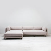 L Shape Sofa For Home Furniture Upholstery Fabric Modern &  Durable Design For Living Room -Grey