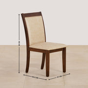 কাঠের ফ্রেম বেস সহ ডাইনিং চেয়ার