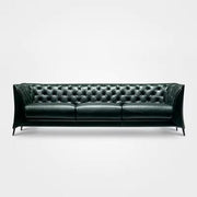 3-Seater Tufted Design Modern Sofa Upholstery Leatherette and Comfortable for the Living Room