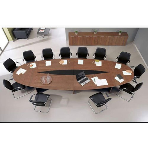 Conference and Meeting Table for Office Furniture with Premium Build and Sleek Edges for Presentation
