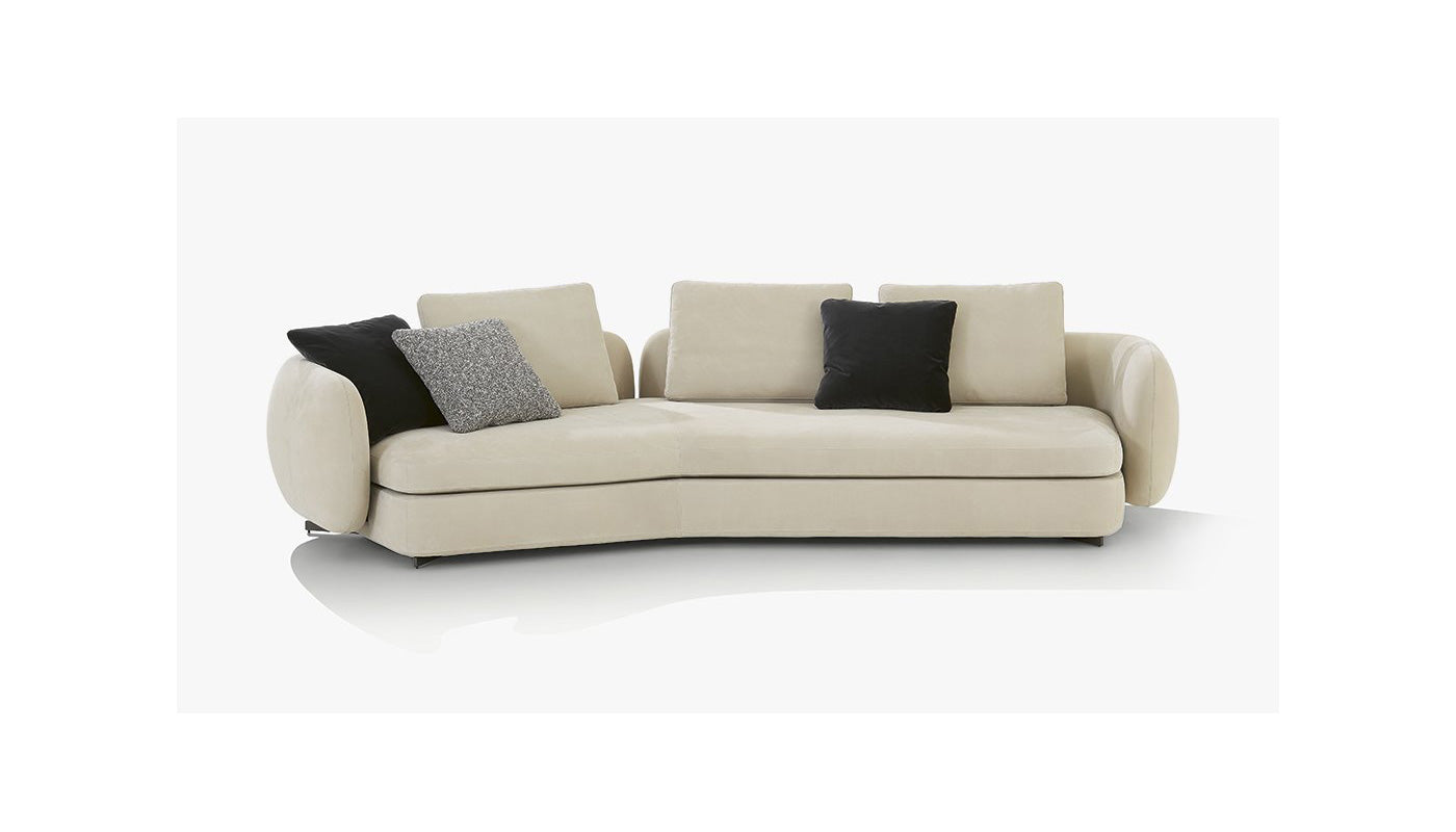 3 Seater Sofa For Home Furniture Upholstery Fabric Luxury Comfort Sofa & Durable Design For Living Room -Cream