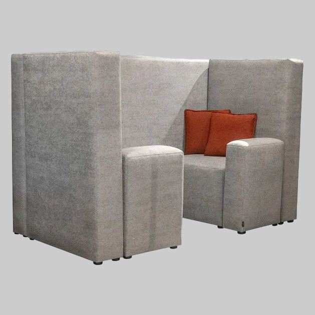 2-Seater Office Focus Sofa with Enclosed Seating Space with Workspace Divider Sofa with Private Meeting Sofa with High-Back Design