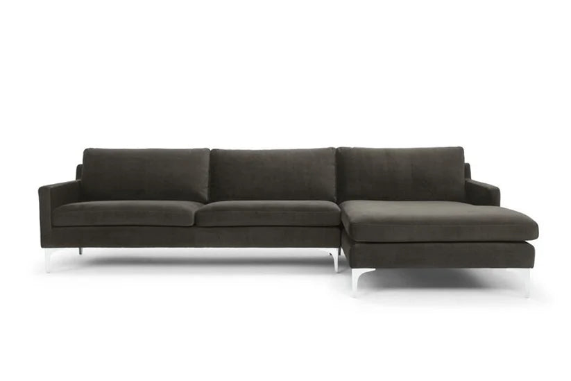Sectional 3 Seater Spacious sofa Modern Design Premium Quality fabric Durable & Comfortable Padded Perfect for living Room -Black