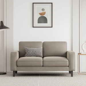 2-Seater Fabric Sofa for Home Furniture Modern Design Frame Plyboard with High Density Foam Soft &amp; Comfort Seating for Living Room -Grey