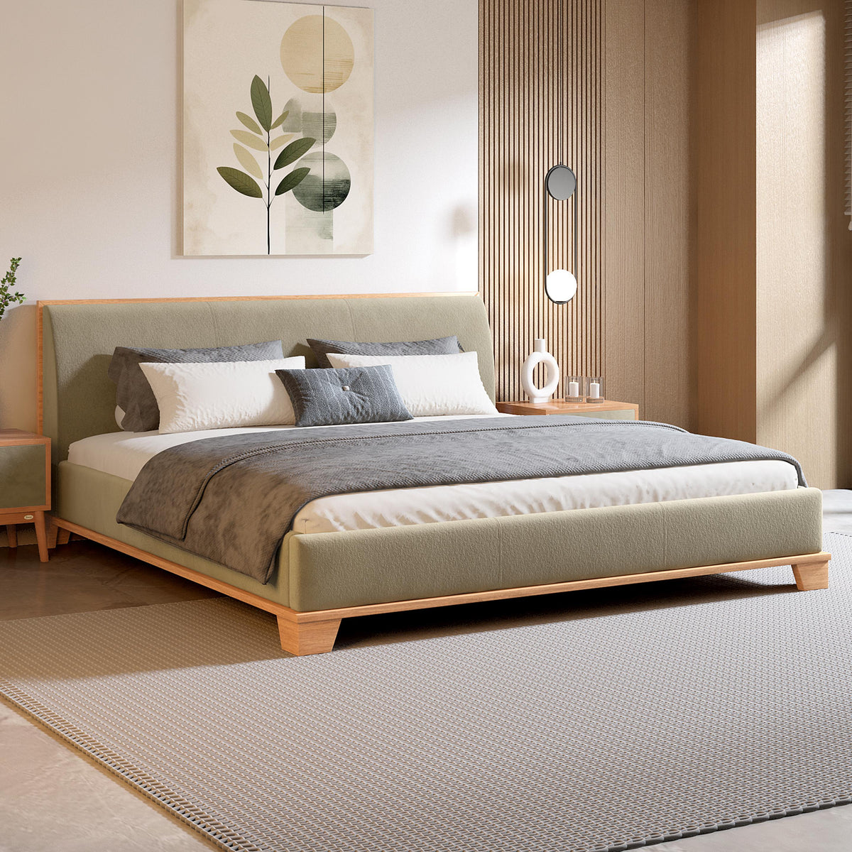 Luxury King Size Fully Upholstered Bed – Modern Plyboard Design with Premium Velvet Comfort