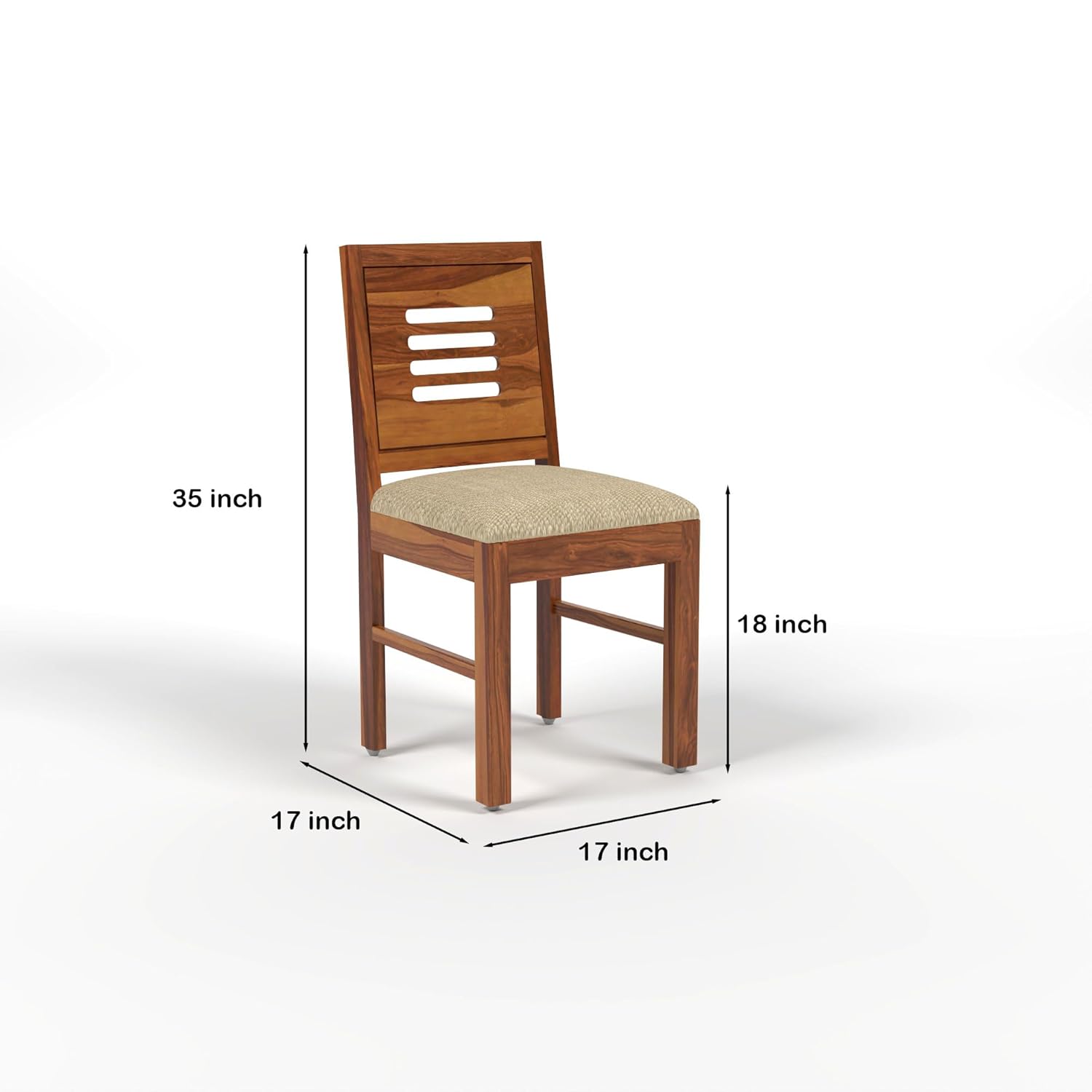 কাঠের ফ্রেম বেস সহ ডাইনিং চেয়ার