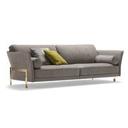 3 Seater Modular Sofa or chaise For Home Furniture Upholstery Velvet Luxury Comfortable Durable Design For Living Room - Grey