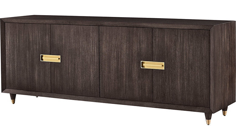 Wooden Storage Cabinet with Many-Purpose Storage, Easy-Close Function for Hassle-Free Use