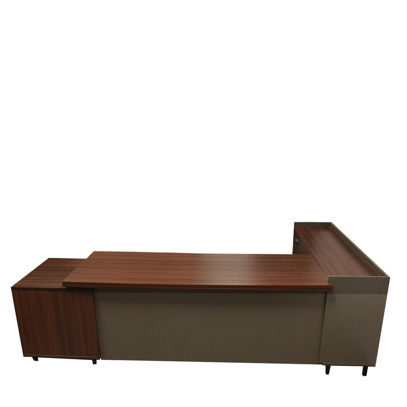 Executive Table with Drawer & Openable Shutter & Cabinets