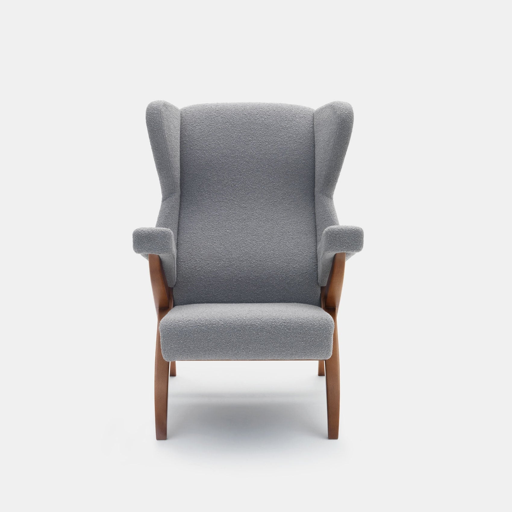 বসার ঘর বা শোবার ঘরের জন্য কাঠের লাউঞ্জ চেয়ার এবং আধুনিক এবং টেকসই আর্ম চেয়ার - ধূসর