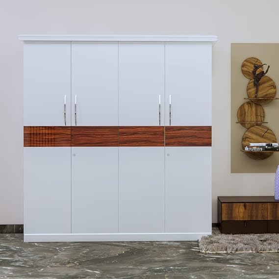 Wardrobe for Home 4-Door Aesthetic Beauty, Functional Storage Shelves, and Durable Premium Construction