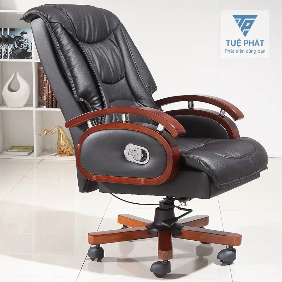 Ergonomic Director Chair: Modern Design, Plyboard & Leatherette, Recliner, Height Adjustable, Fixed Armrest & Revolving for Ultimate Comfort