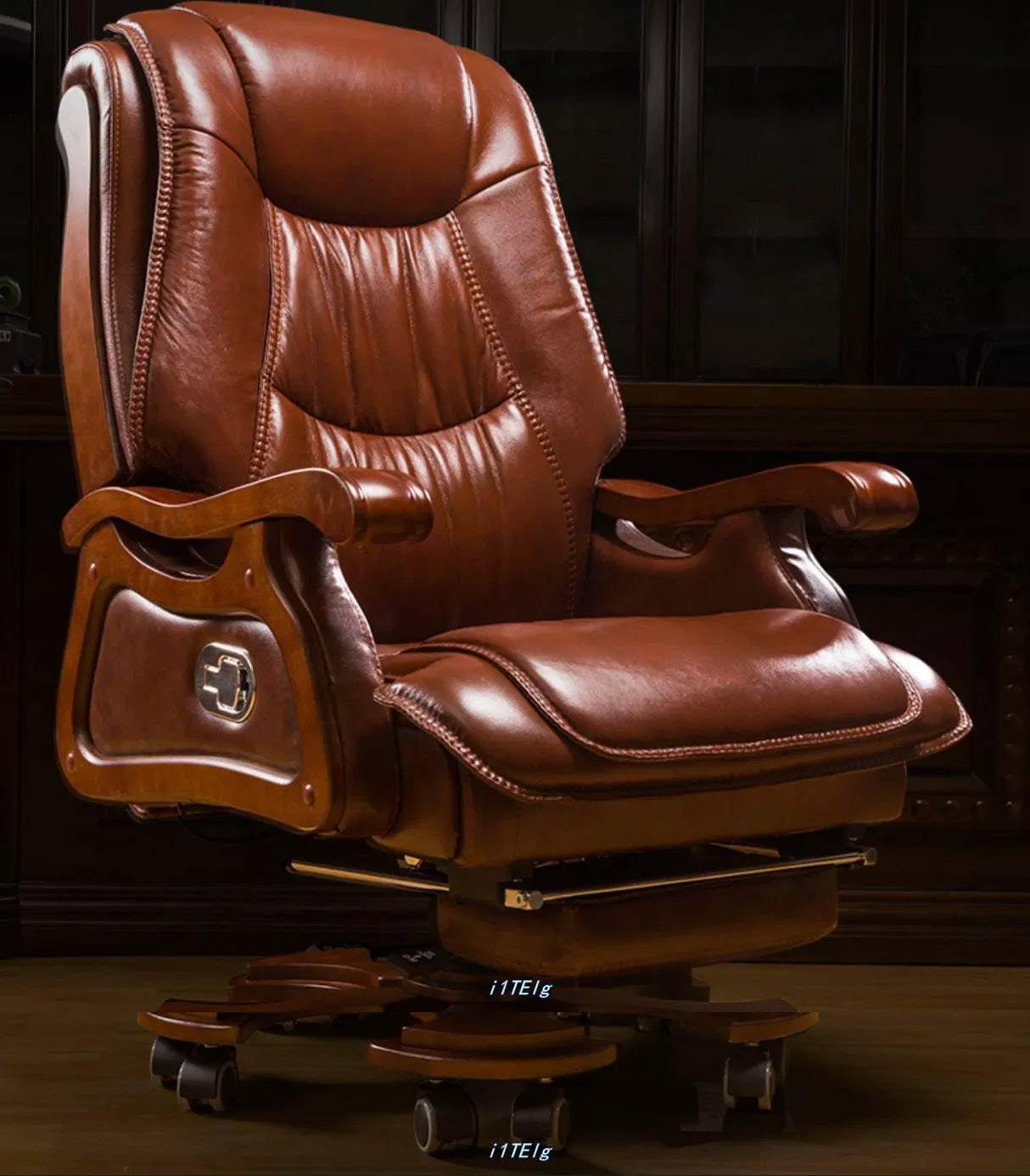 High Back Director Chair for office Luxury Design Made in Plyboard with Leatherette & Recliner & Footrest  Best Ergonomic Office Chair