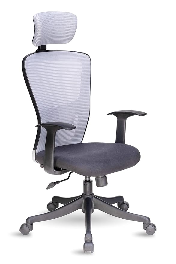 Ergonomic High-Back Mesh Office Chair with Adjustable Headrest & Lumbar Support - Perfect for Home & Office