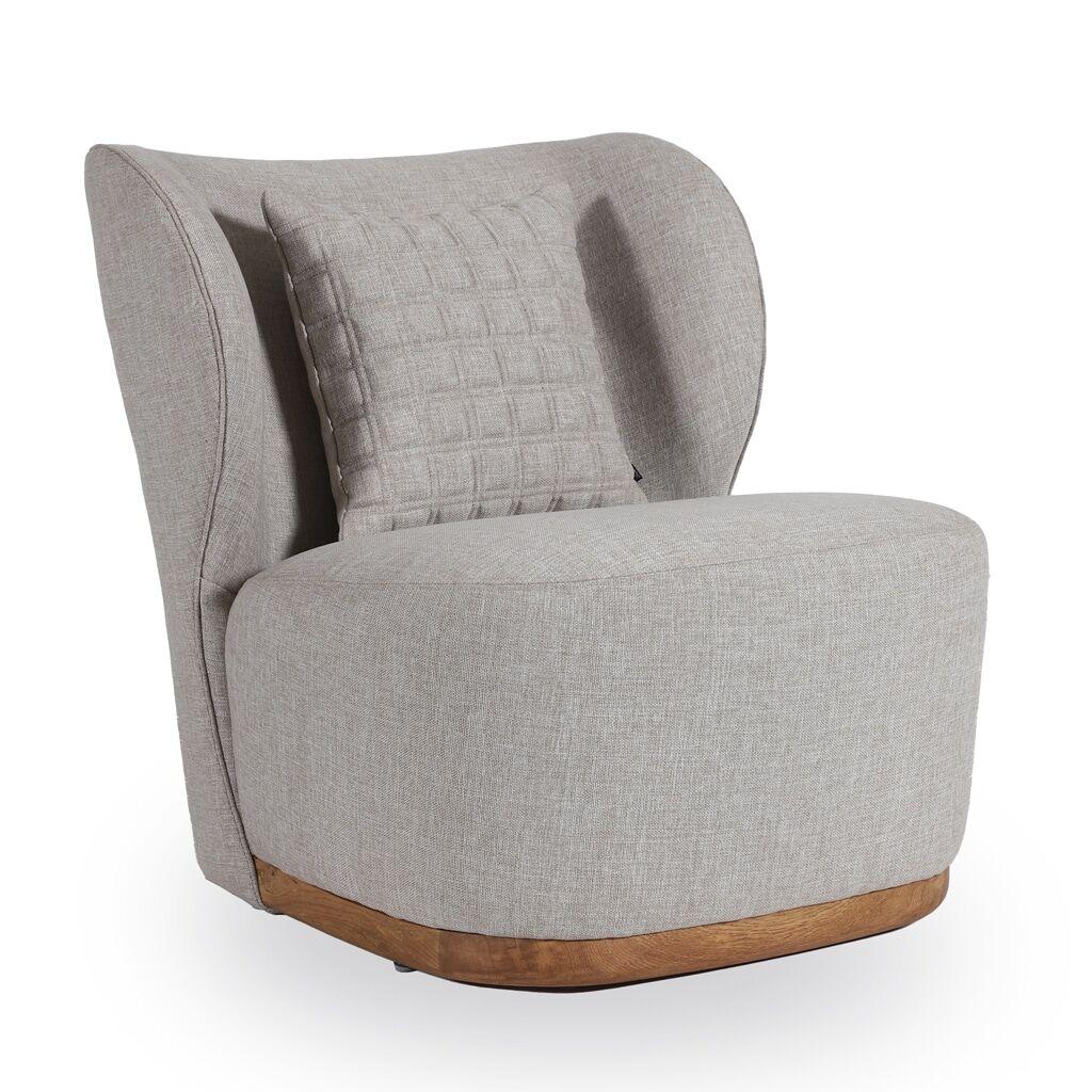 Lounge Chair Upholstered in Polyester Cozy and Stylish ,Comfortable Armless Durable Design for Living Room Or Office -Dark Grey
