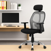Ergonomic High Back Office Chair with Adjustable Height, Mesh Back, Lumbar Support, Armrest & Tilt Lock – Comfortable Swivel & ExecutiveChair for Home & Office Work