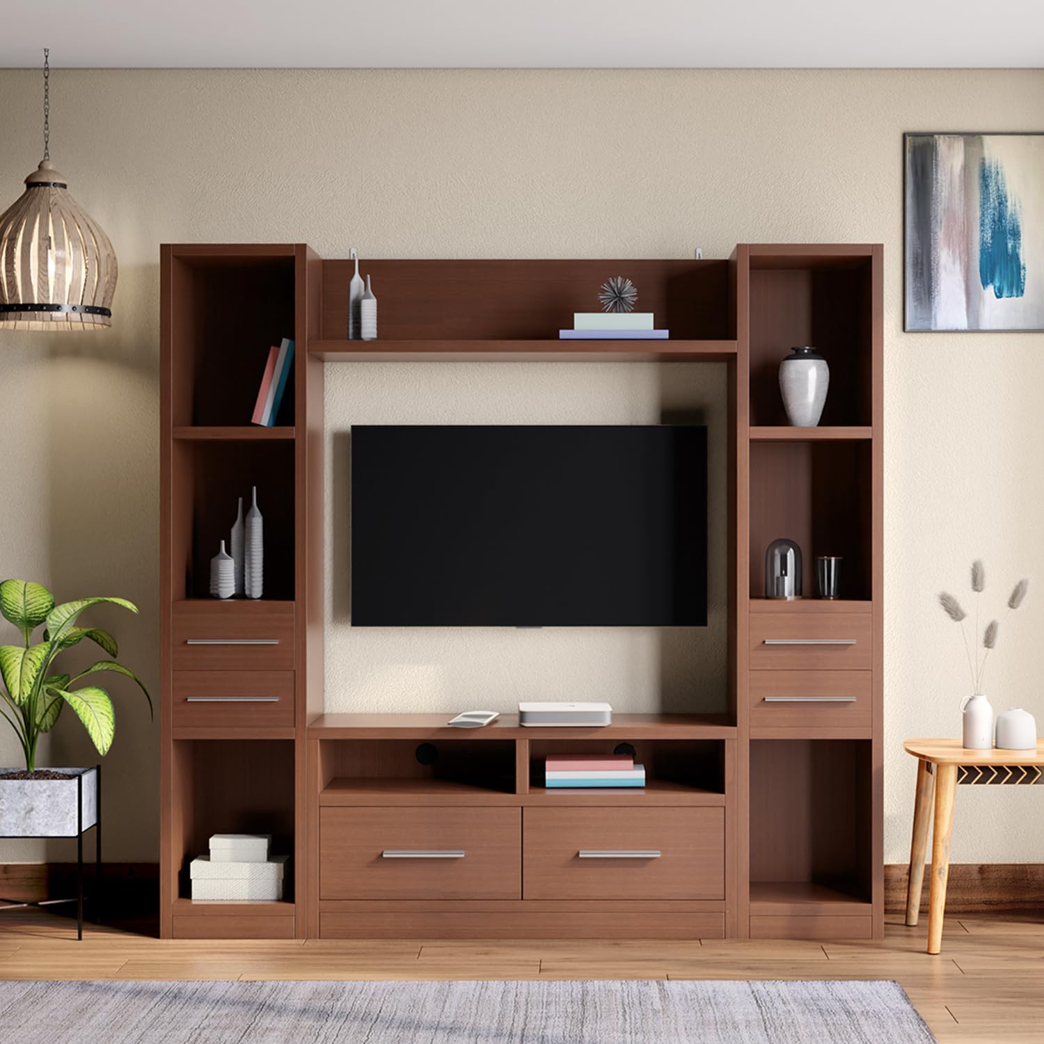 Wooden TV Wall Cabinet with Stylish finish, and Contemporary Wall-Mounted Style for Elegant Homes