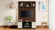 Wooden TV Wall Cabinet with Open Shelves, and Smooth Finish for Modern Apartment Living Rooms