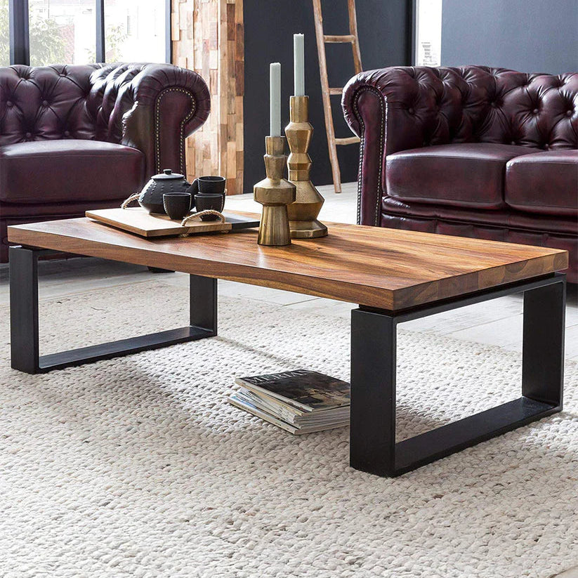 মেটাল ফ্রেম বেস গ্লাস সেন্টার টেবিল