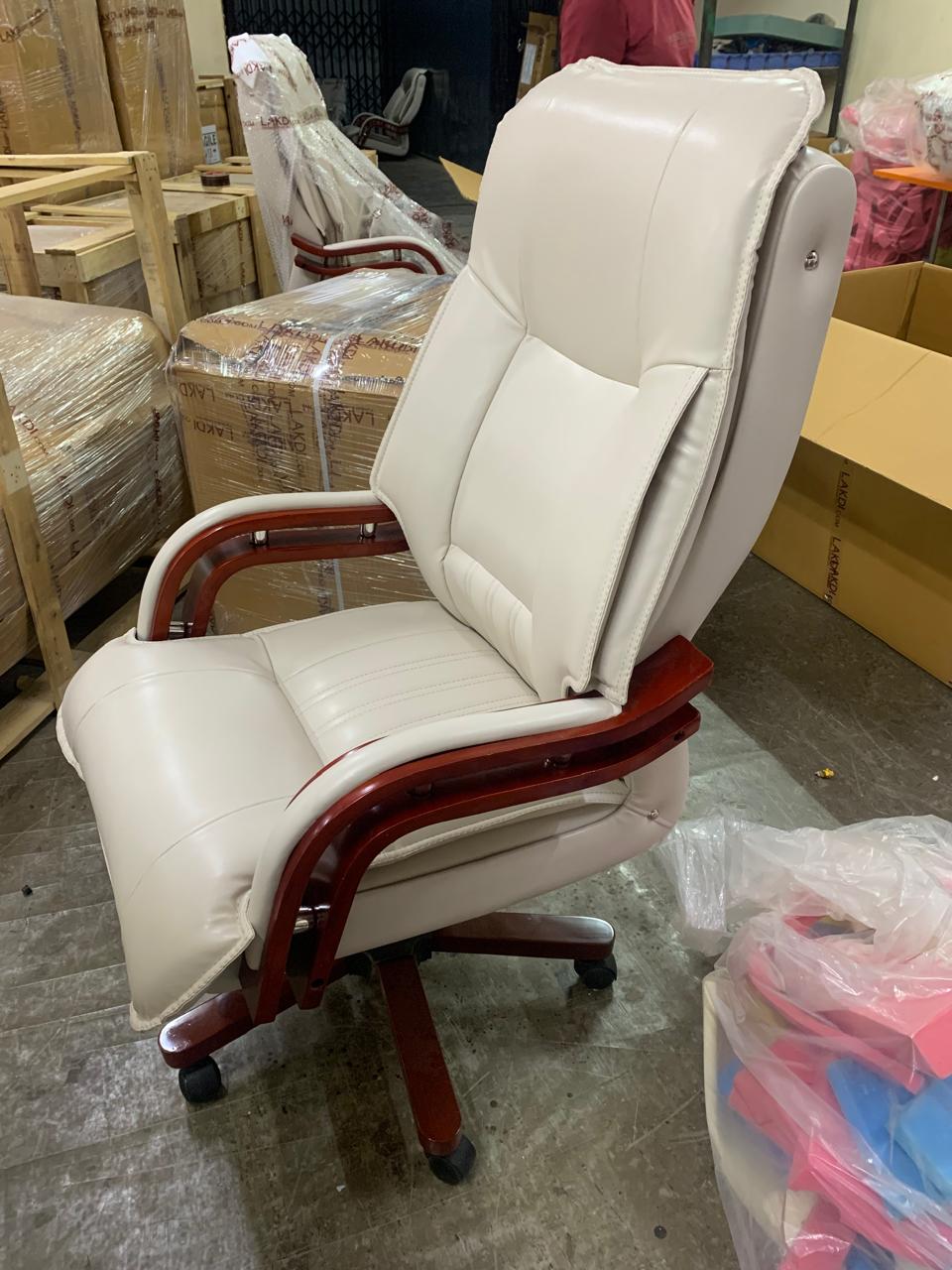 High Back Office Chair Leatherette Base