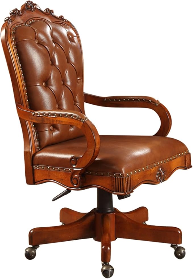 Director Chair for, office Upholstered in Leatherette, Made in Solid wood & Teak wood and Swivel Base & armrests and design and Hand Crafted Chair