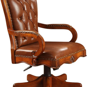 Director Chair for, office Upholstered in Leatherette, Made in Solid wood & Teak wood and Swivel Base & armrests and design and Hand Crafted Chair
