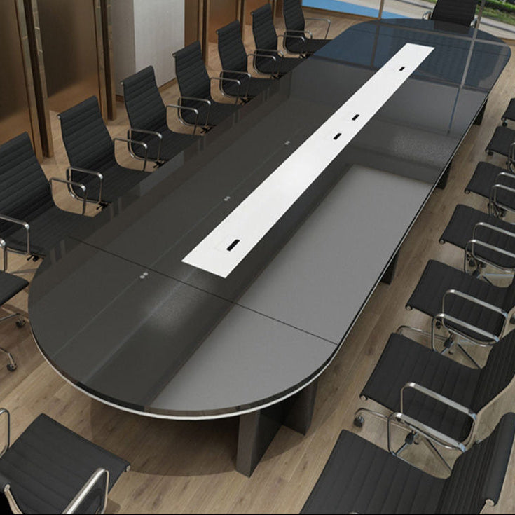 Conference and Meeting Table for Office Furniture with wire manager, sleek office furniture design