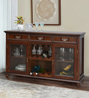 Wooden Bar Storage Cabinet Organizer with Aesthetic Modern Style and Contemporary Finish